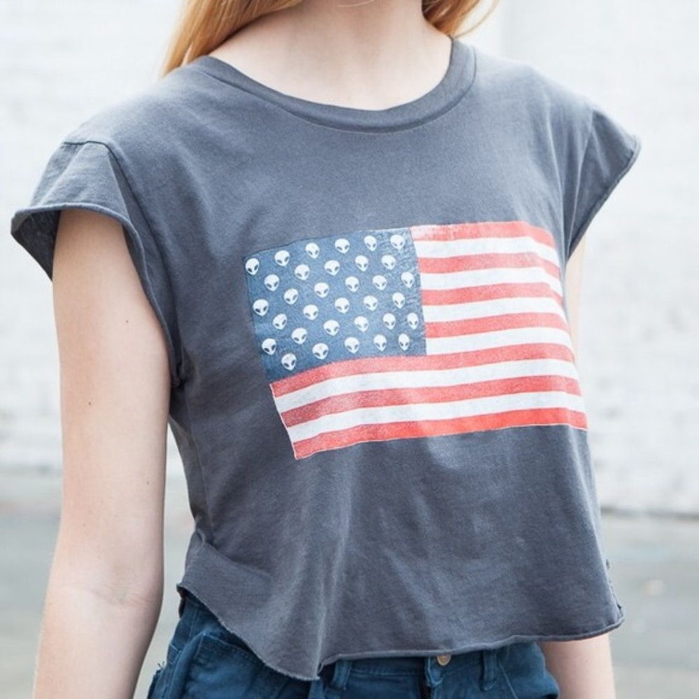 Brandy Melville American Flag Top